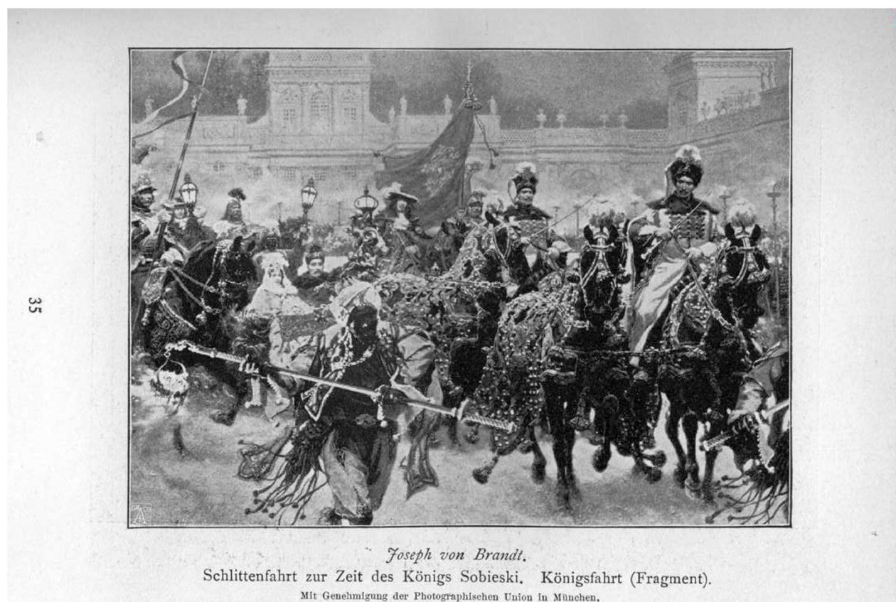 Kral Sobieski zamanında kızak yolculuğu. Kralın yolculuğu (parça) by Jozef Brandt