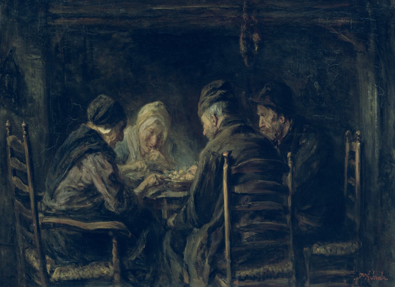 Patates Yiyenler, 1902 by Jozef Israëls