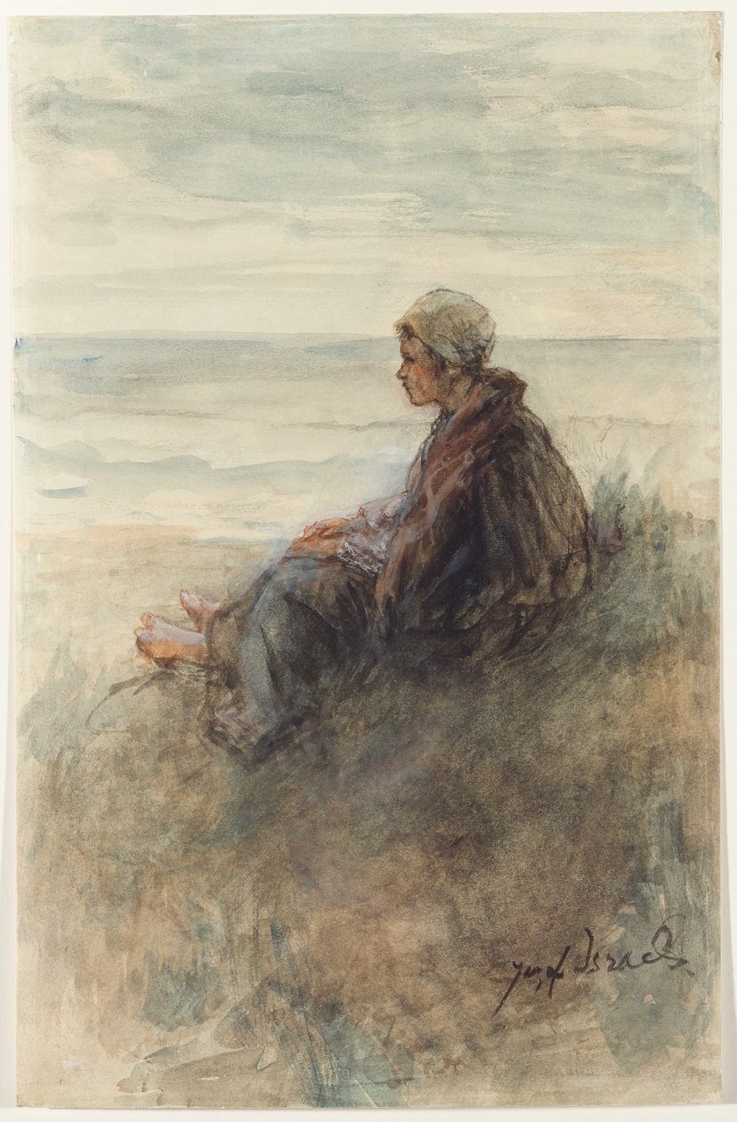 Kum tepelerindeki kız (wc) by Jozef Israëls
