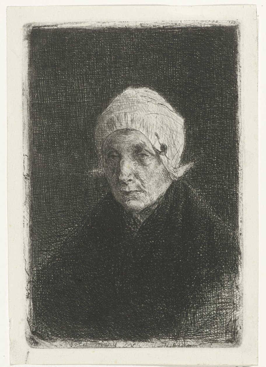 Katwijk yaşlı kadın Yaşlı Mary (nesne üzerindeki başlık) by Jozef Israëls