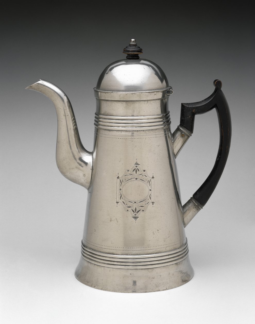 Cezve, c. 1814-1825 (kalay, ahşap) by Jr. Ebenezer Smith
