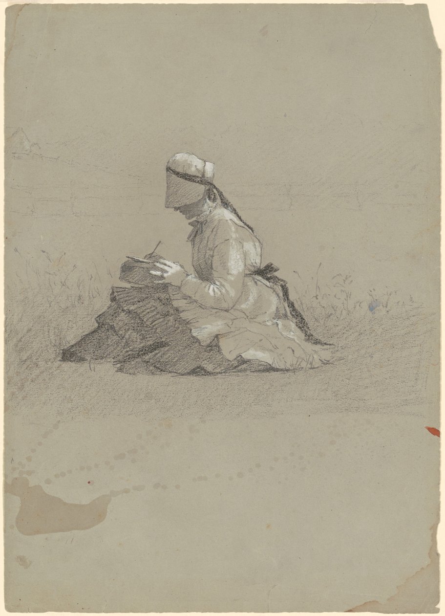 genç bayan yazma by Jr. Enoch Wood Perry