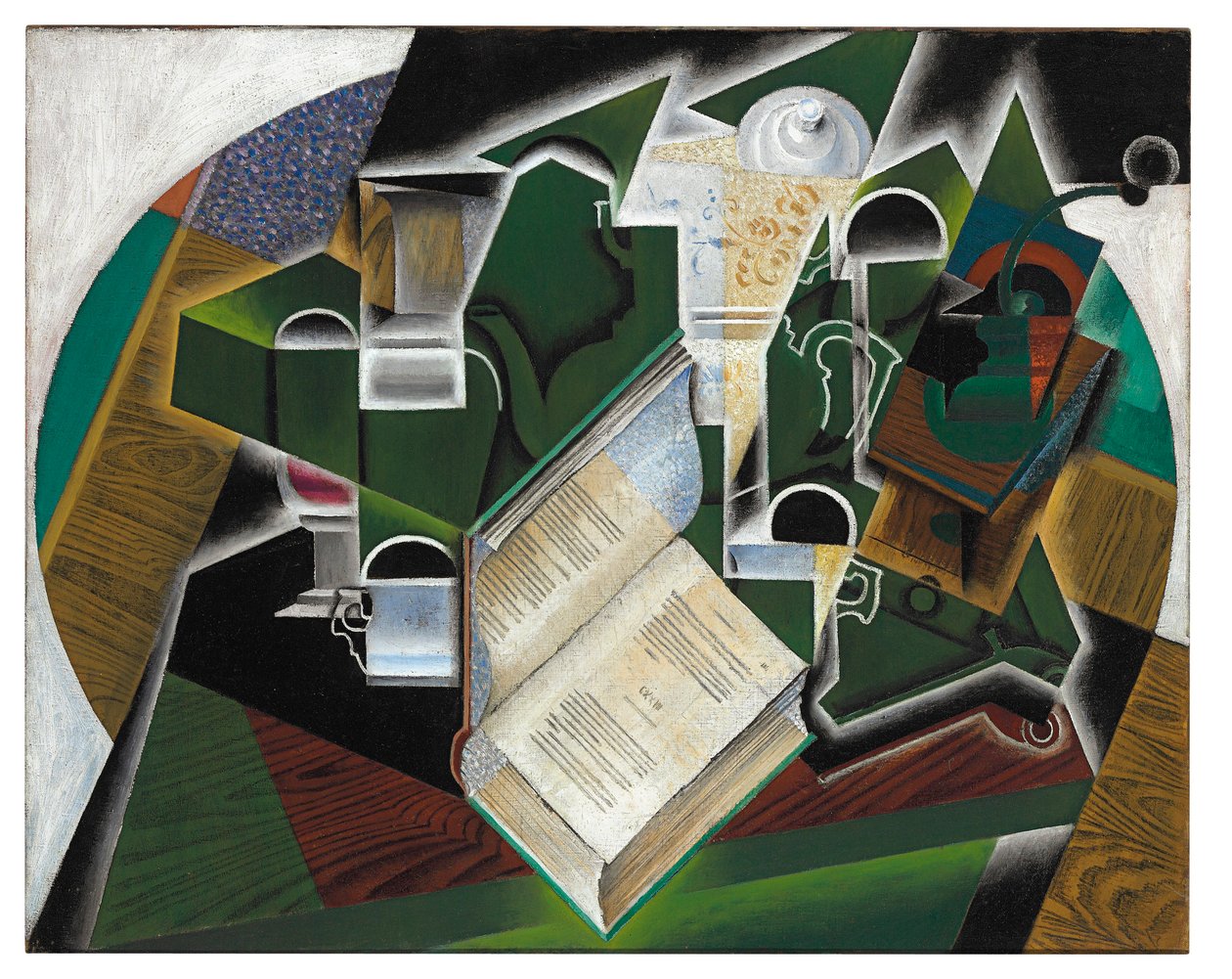 Kitap, Boru ve Bardak by Juan Gris