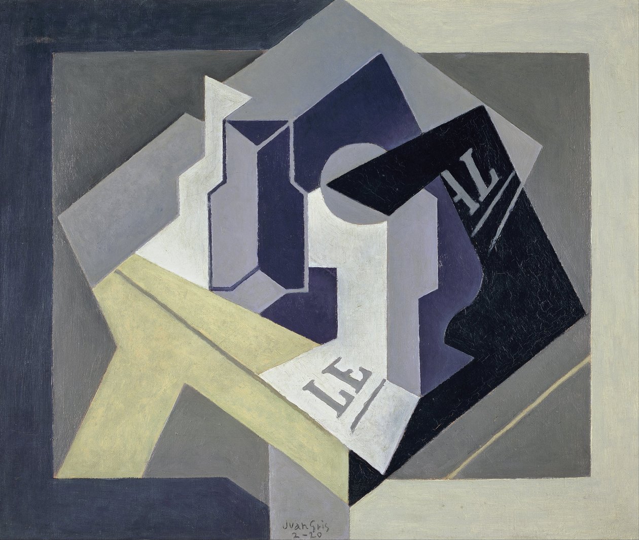 Meyve Kasesi ve Gazete by Juan Gris
