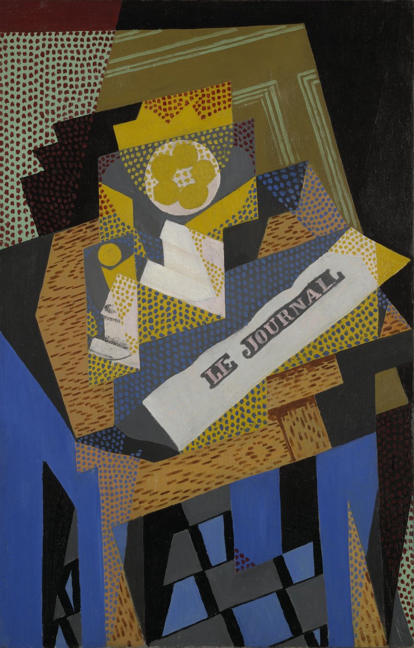 Gazete ve Meyve Tabağı, 1916 by Juan Gris