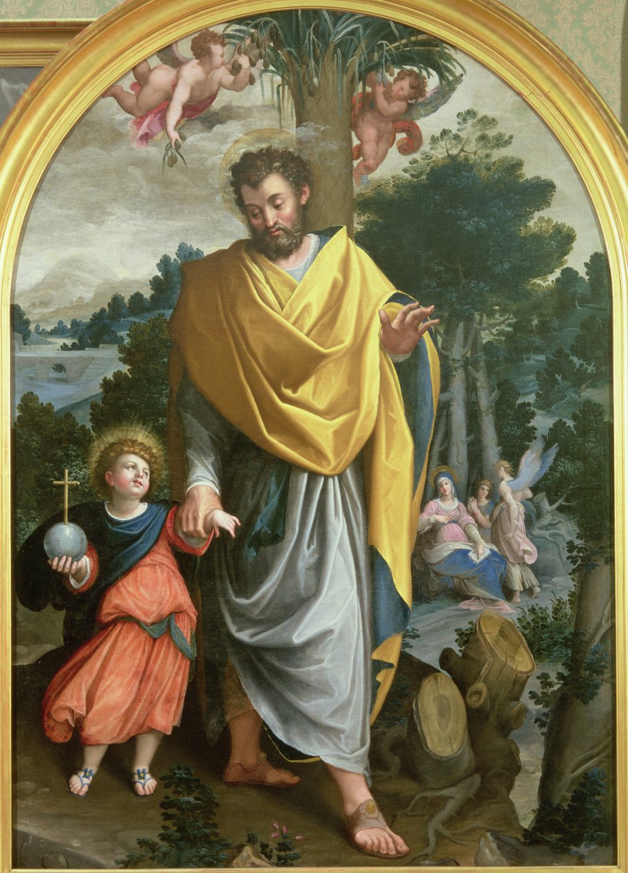 St. Joseph bebek İsa'ya liderlik ediyor by Juan Sanchez Cotan