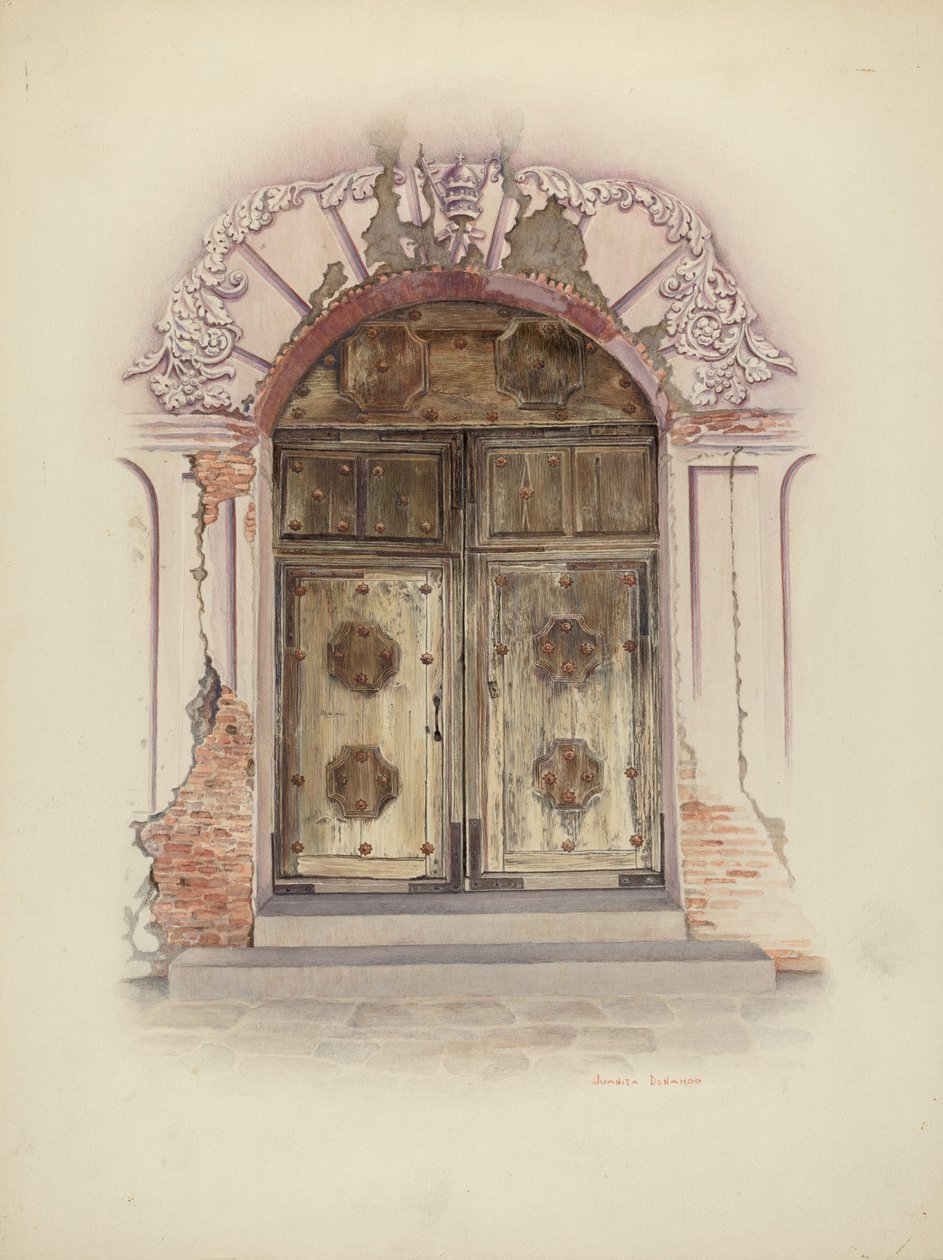 Kapı ve Duvar Resmi, c. 1941. by Juanita Donahoo