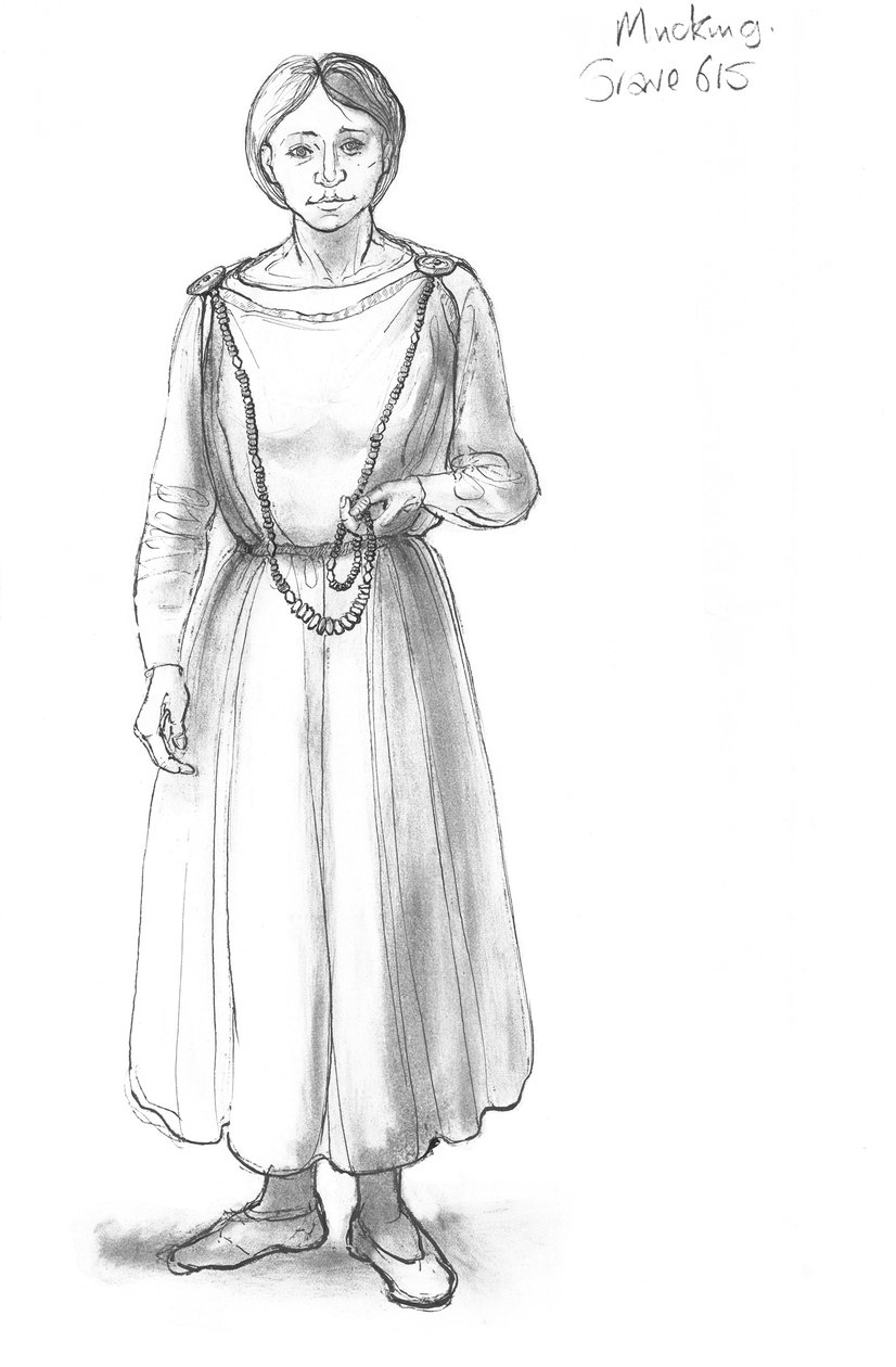 Anglo-Sakson kadın, c5-10. yüzyıl, c1990-2010 by Judith Dobie