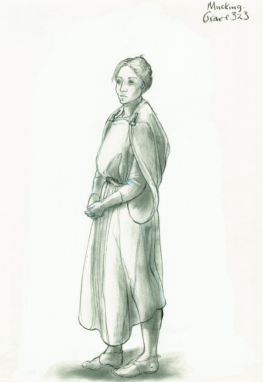 Anglo-Sakson kadın, c5-10. yüzyıl, c1990-2010 by Judith Dobie