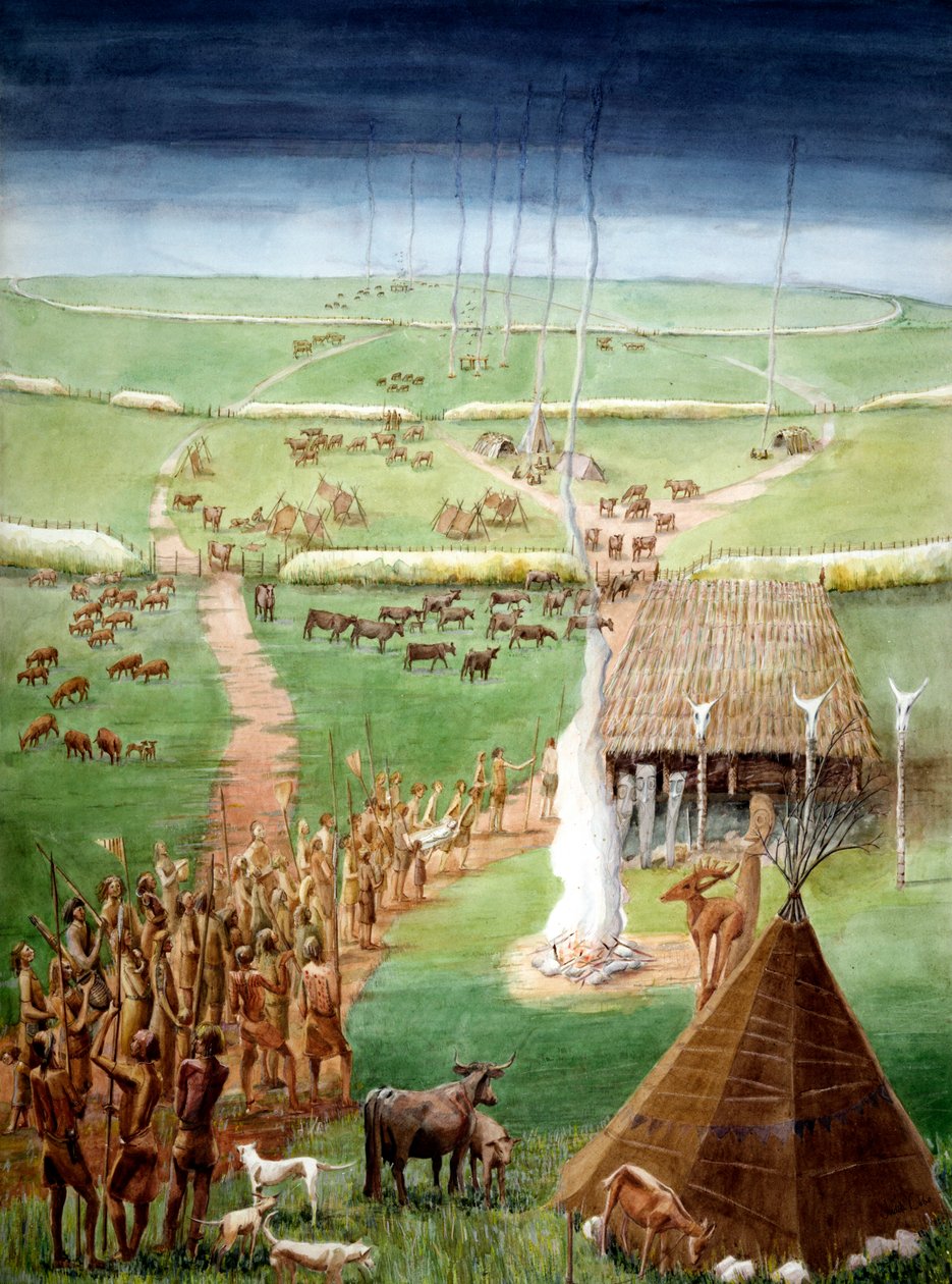 Windmill Hill, Avebury, Wiltshire, Neolitik çağda by Judith Dobie