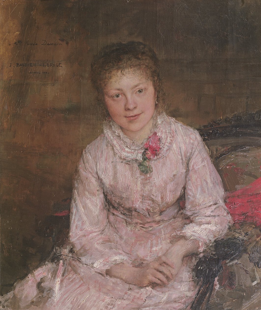 genç bir kadın portresi by Jules Bastien Lepage