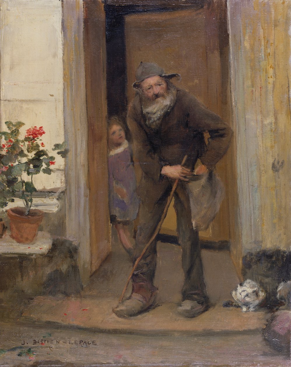 Dilenci, 1881 by Jules Bastien Lepage