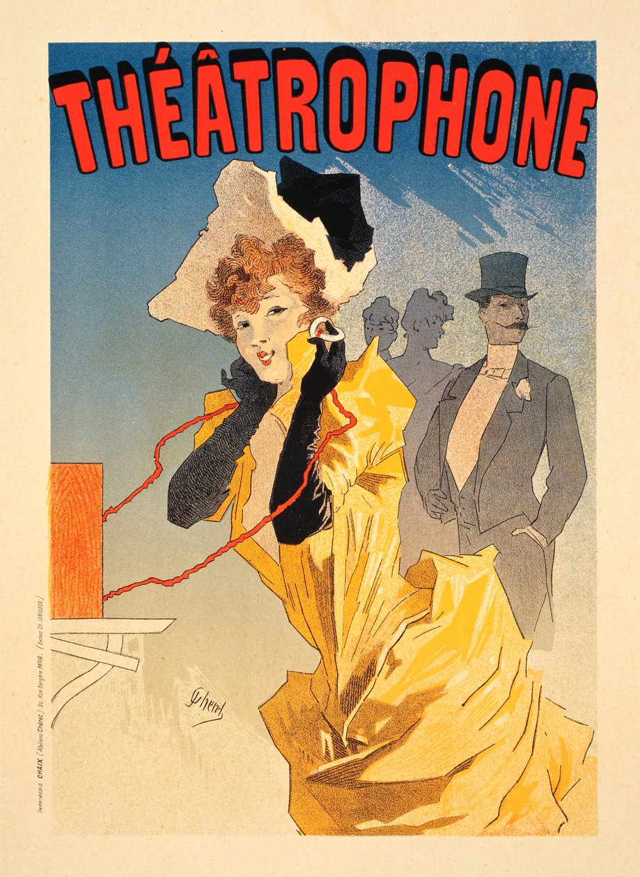 Tiyatrofon, 1890 by Jules Cheret