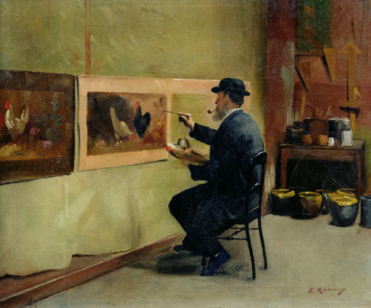 Sanatçının kayınpederi Charles Philippe Gevens, stüdyosu 21, avenue d