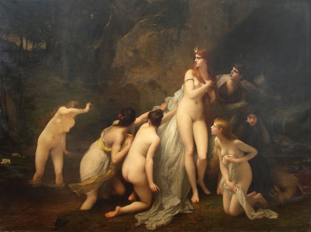 Diana şaşırttı by Jules Joseph Lefebvre