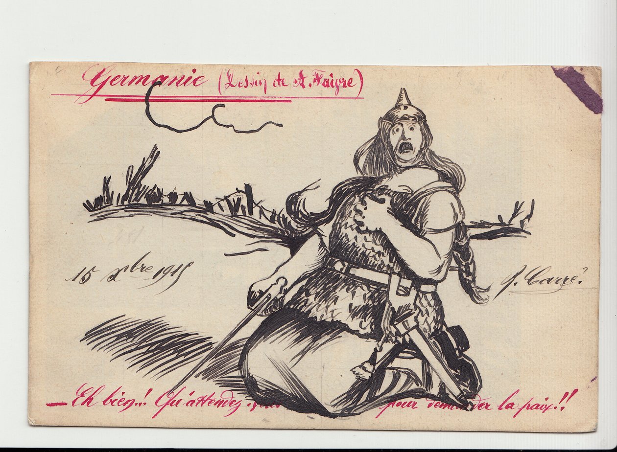 Kartpostal, Renklerde Hiciv by Jules Abel Faivre