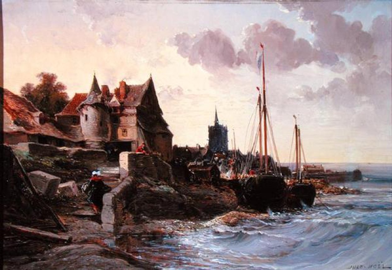 Souvenir de Douarnenes (tuval üzerine yağlı boya) by Jules Achille Noel
