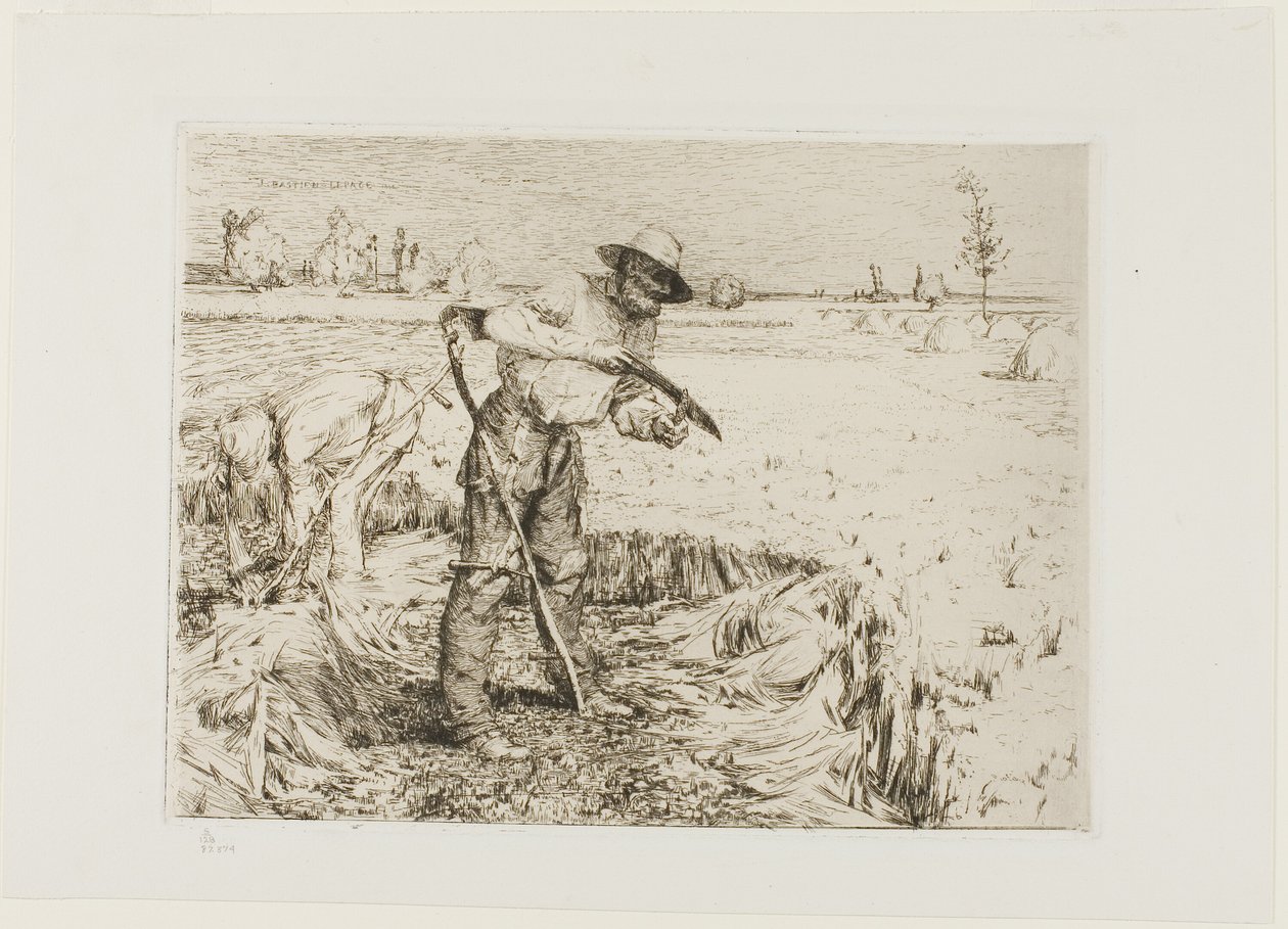 Biçme Makinesi Honlama Bir Tırpan by Jules Bastien Lepage