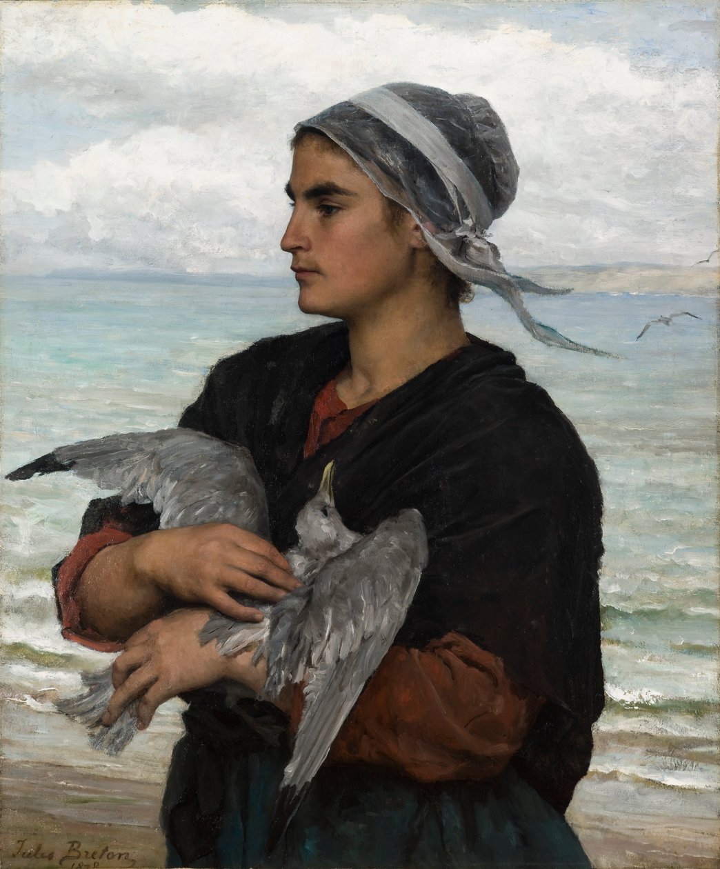Yaralı Martı by Jules Breton