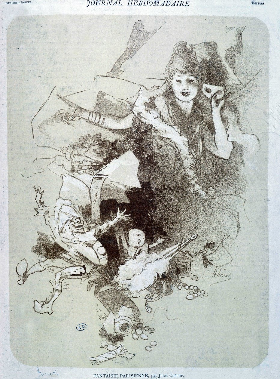Paris Fantastik: Kuklalar - Poster Cherret tarafından by Jules Cheret