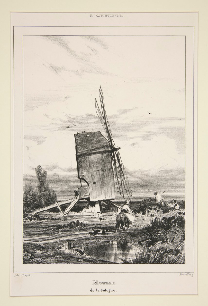 sologne değirmeni by Jules Dupré