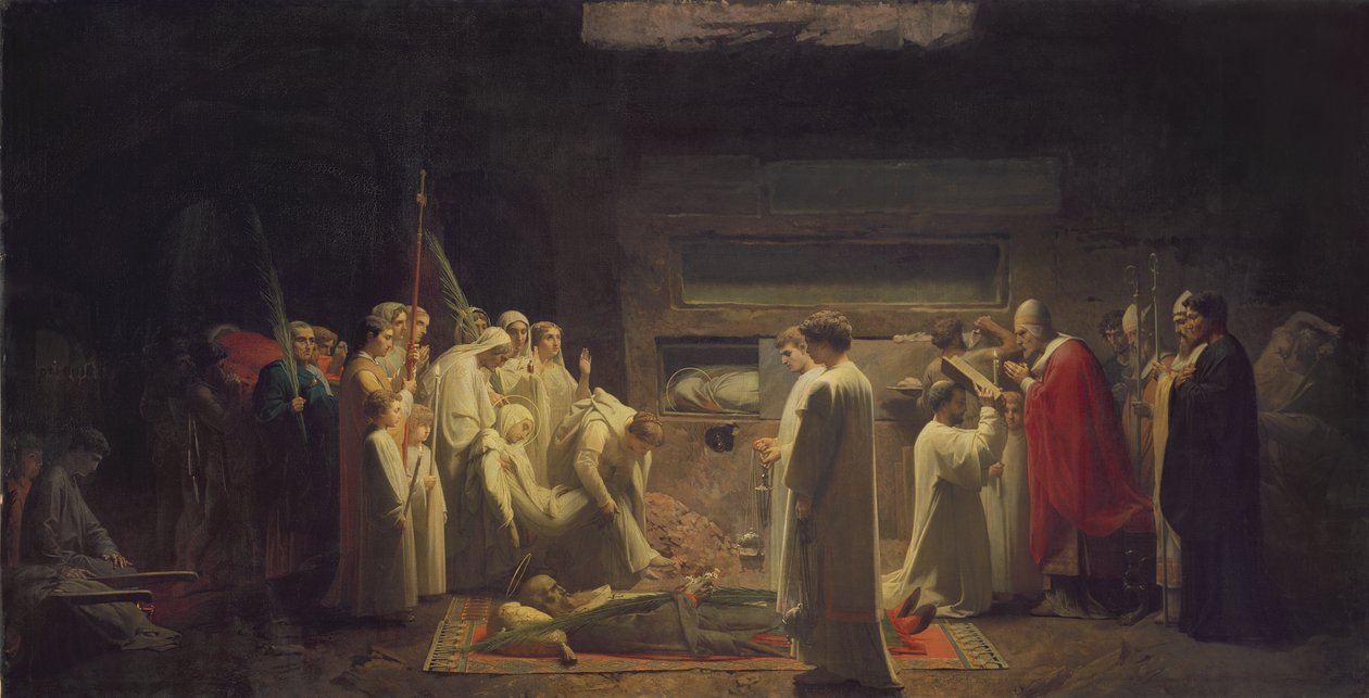 Yeraltı Mezarlarındaki Şehitler, 1855 by Jules Eugene Lenepveu