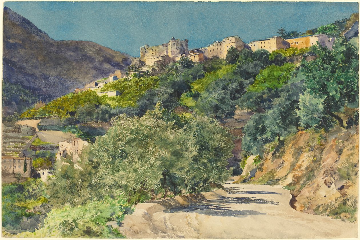 Menton yakınlarındaki Güneşli Tepeler by Jules Ferdinand Jacquemart