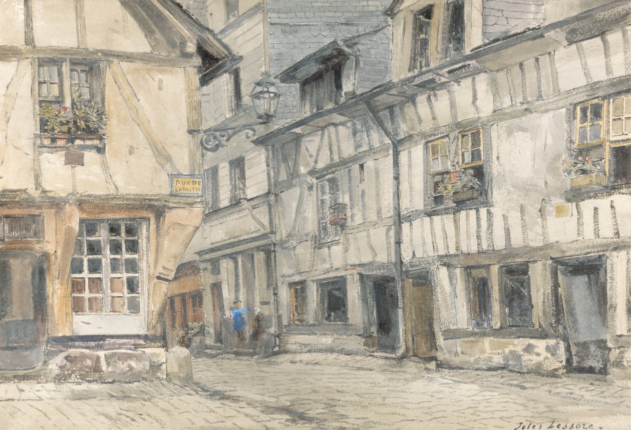 Rue de Lamitie'nin görünümü by Jules Lessore