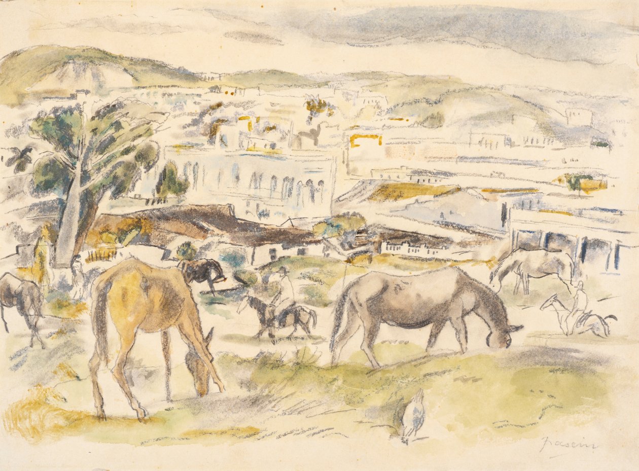 Manzaradaki Atlar by Jules Pascin