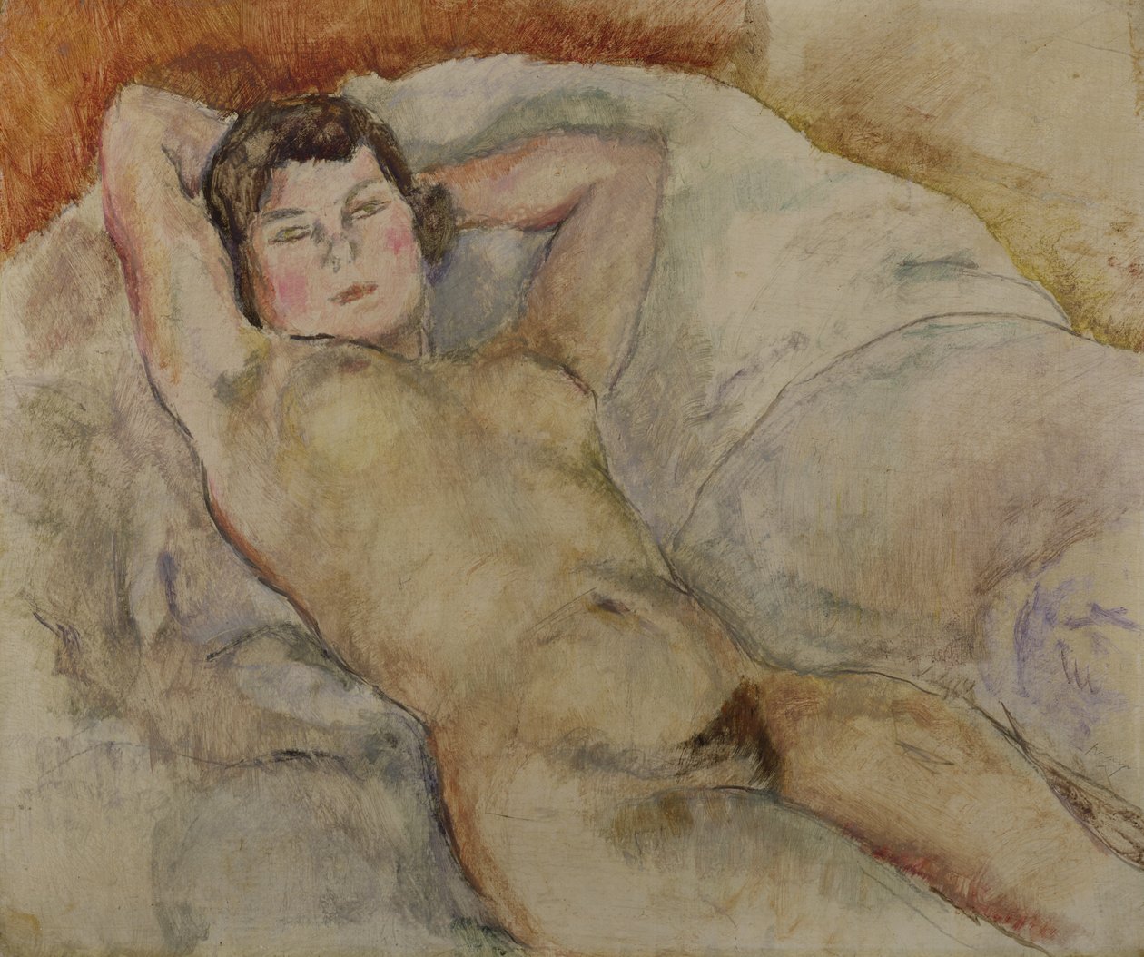 Yatan Çıplak, c.1909 by Jules Pascin