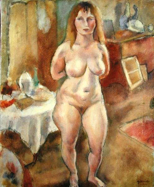 Odada Çıplak Ayakta by Jules Pascin