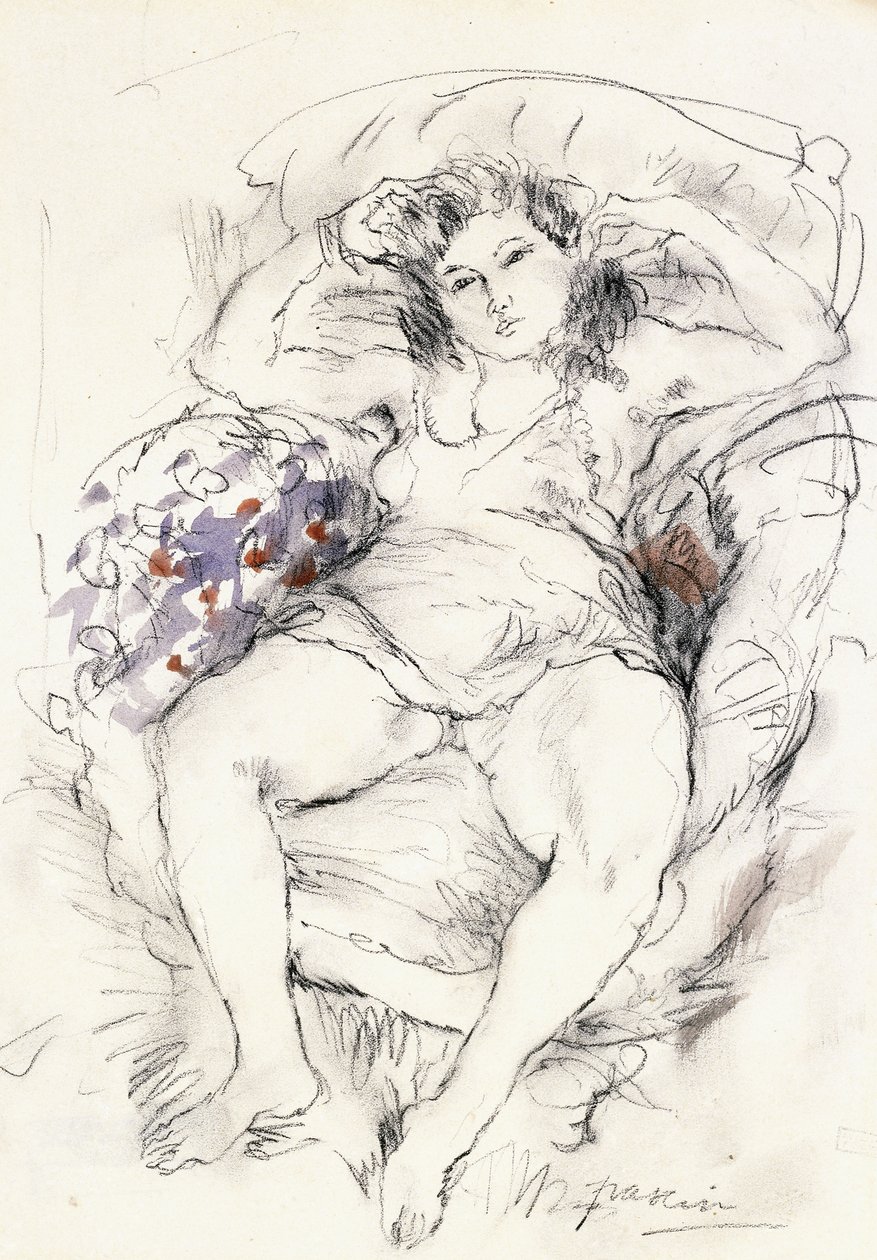 Sandalyedeki Kadın, 1925-1926 by Jules Pascin