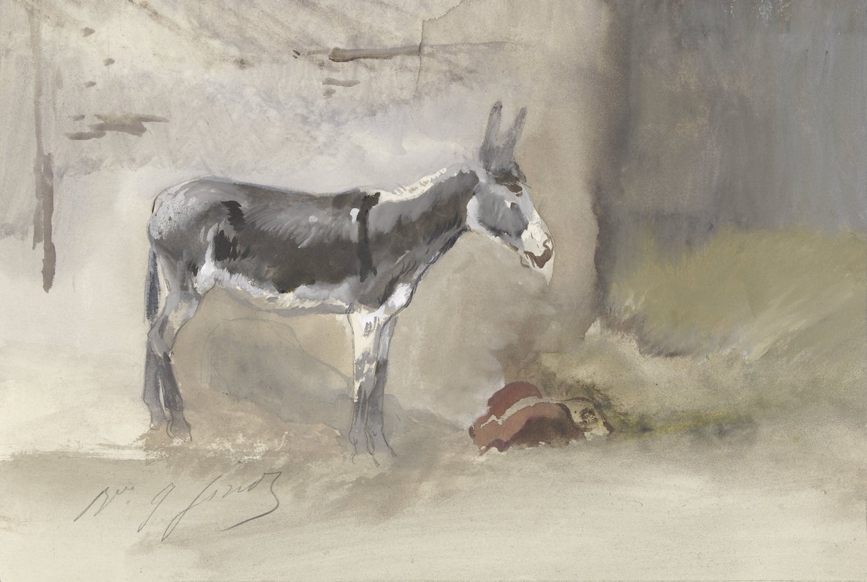 Ahırda eşek by Jules baron Finot