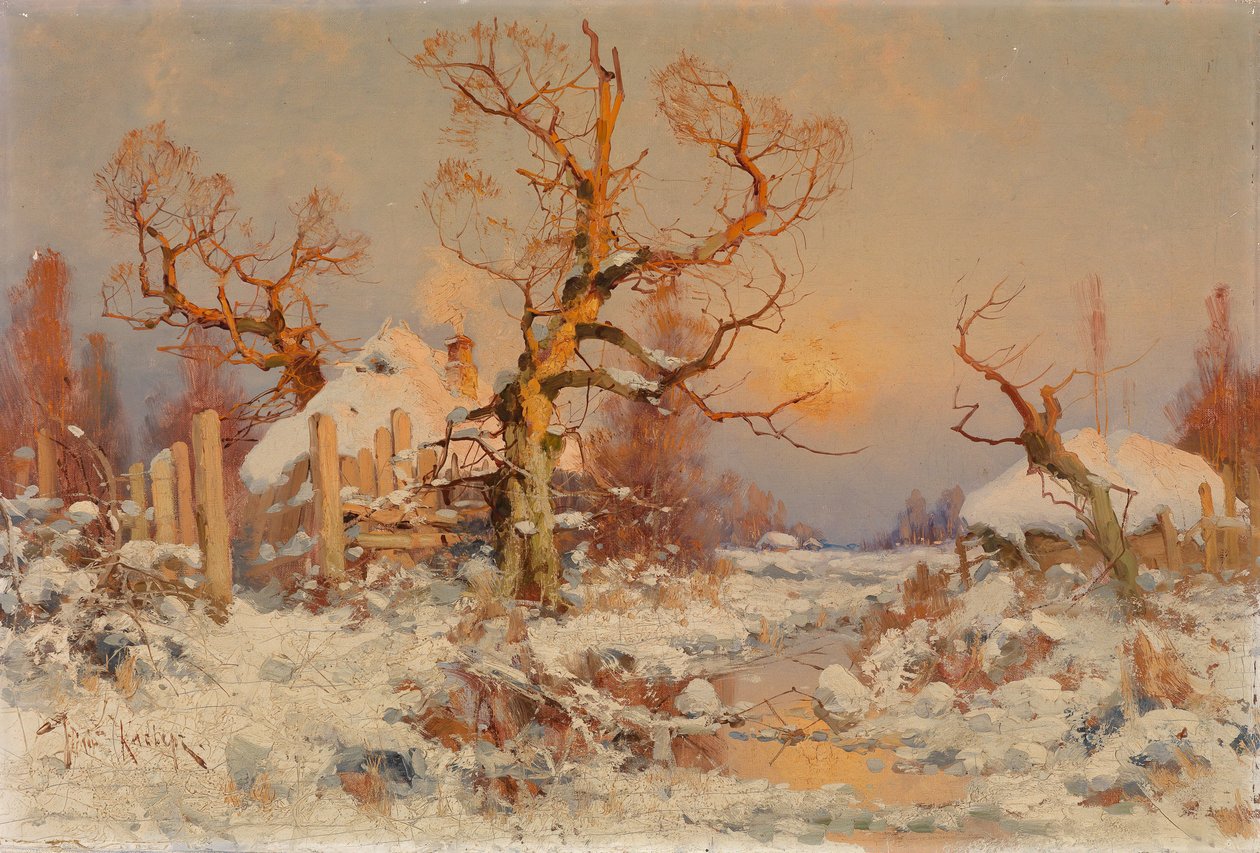 Akşam Güneşinde Kış Manzarası by Juli Julievich Klever