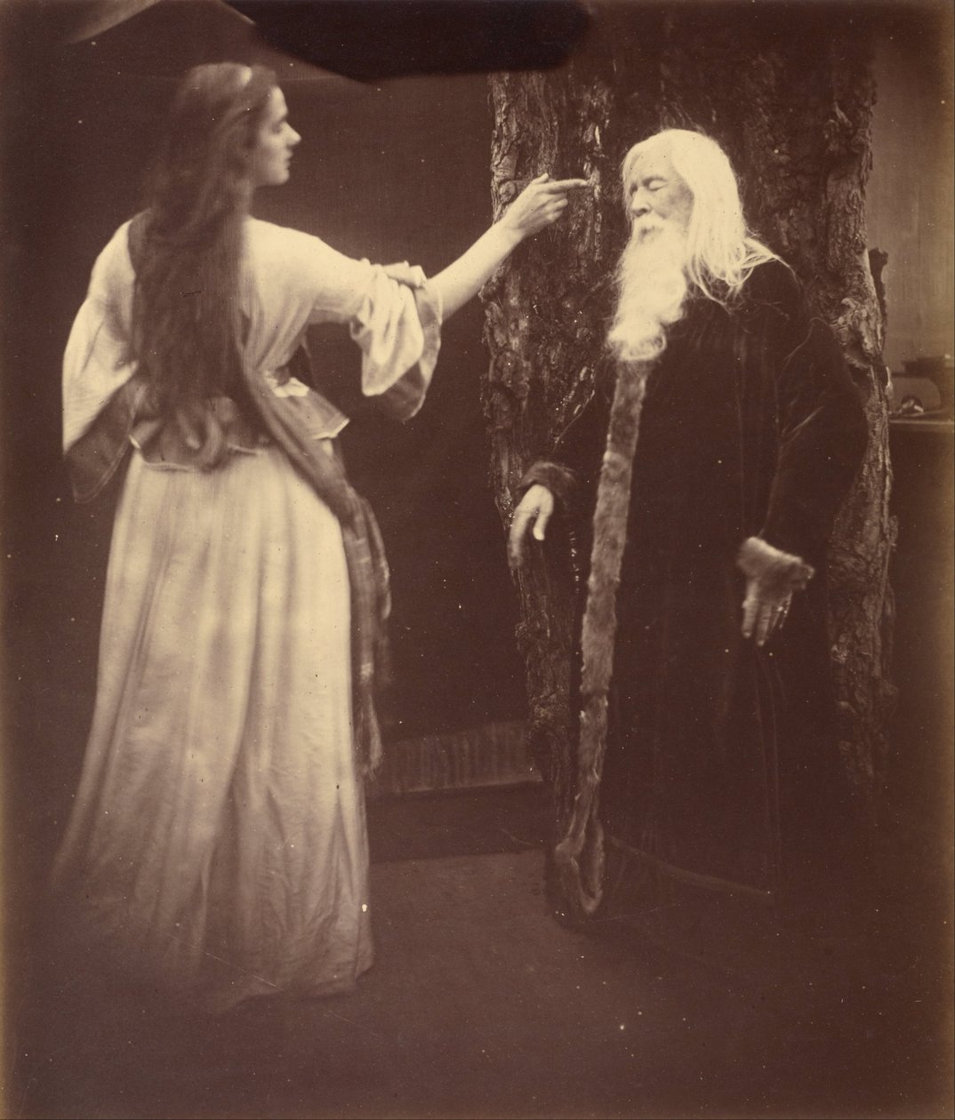 Vivien ve Merlin by Julia Margaret Cameron