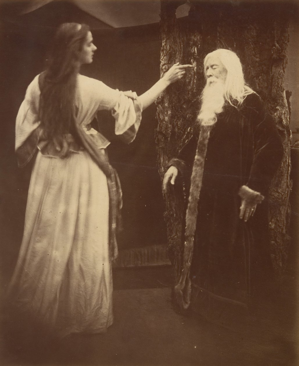 Vivien ve Merlin, 1874. by Julia Margaret Cameron