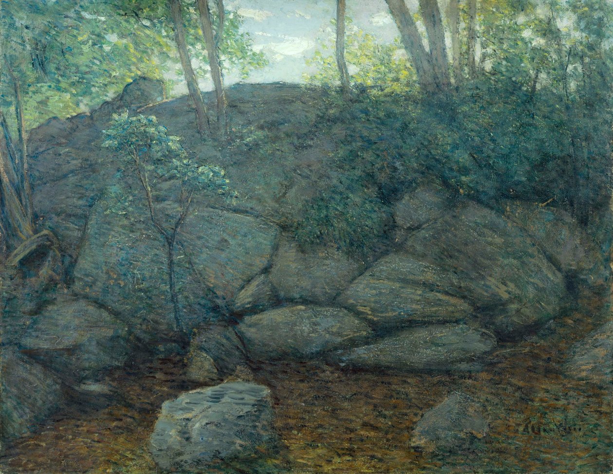 ormanlık kayalar by Julian Alden Weir