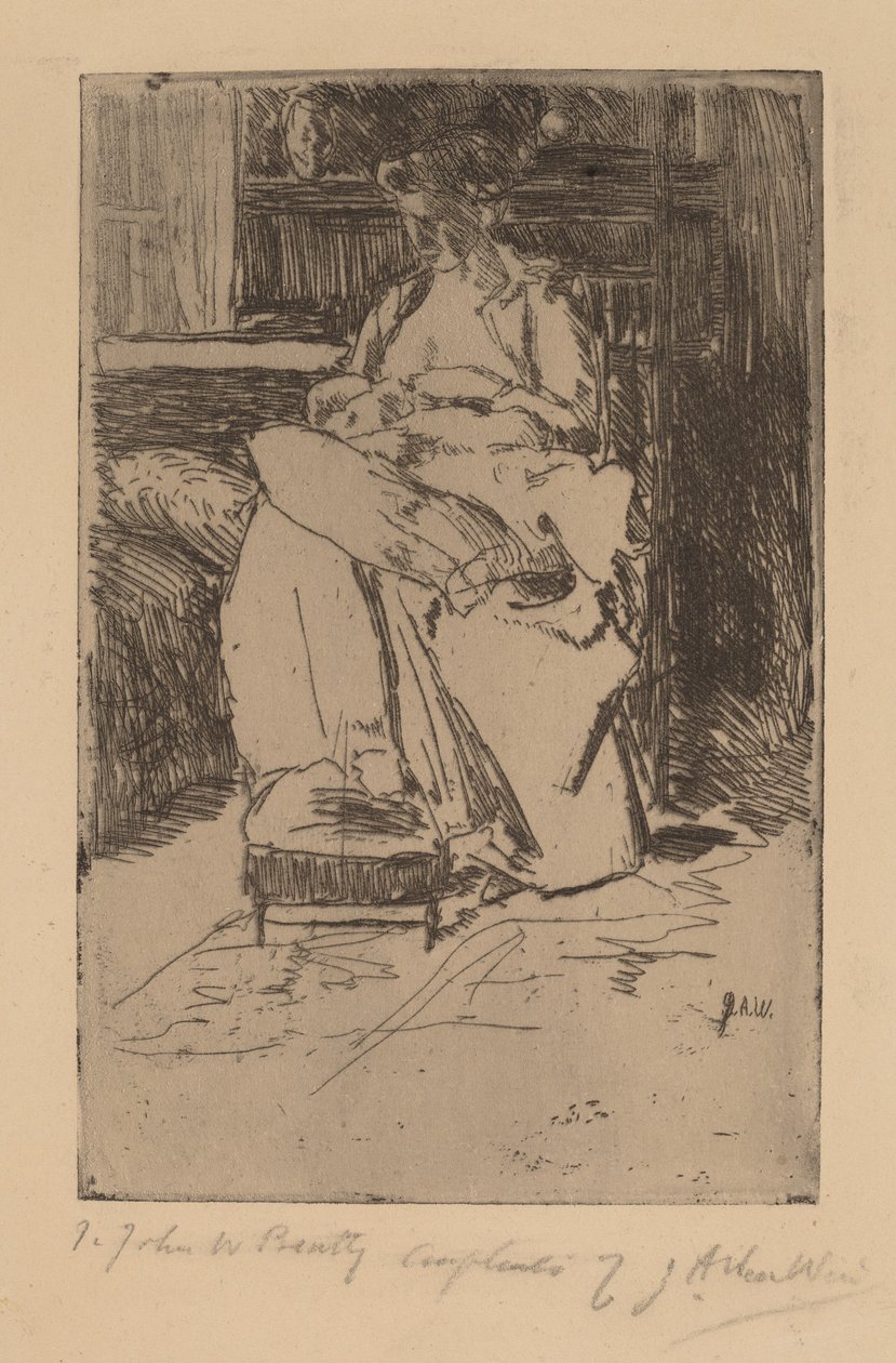 Anne ve Çocuk. by Julian Alden Weir