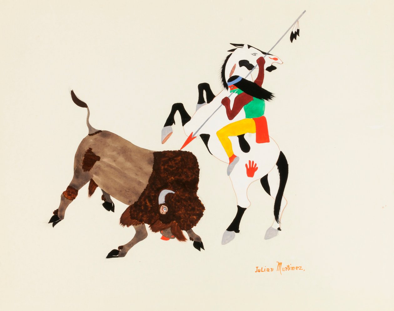 Bufalo Avcısı, ca. 1920-1925. by Julian Martinez