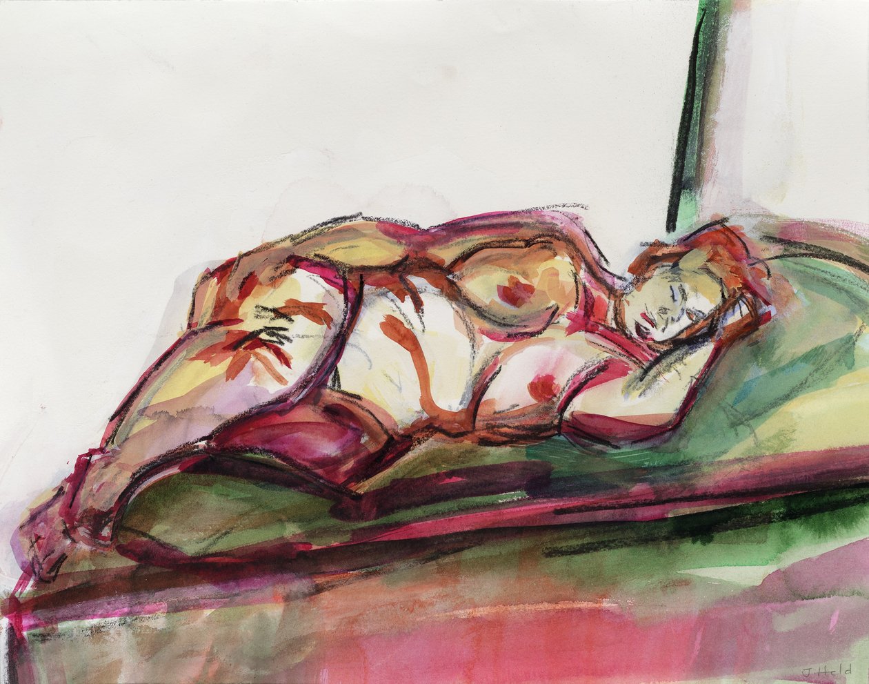 Şişman Uyuyan Çıplak, 2015, by Julie Held