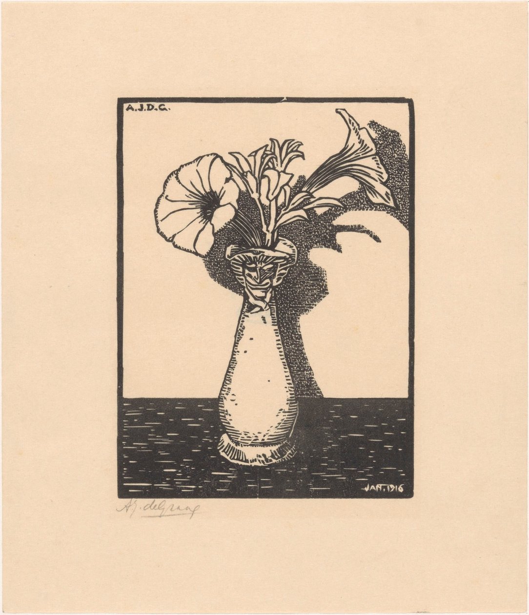 Çiçekli Vazo by Julie de Graag (signed by artist)