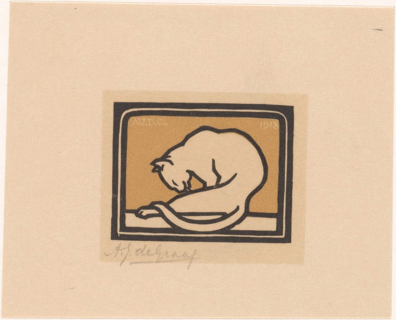 kedi yıkamak by Julie de Graag (signed by artist)