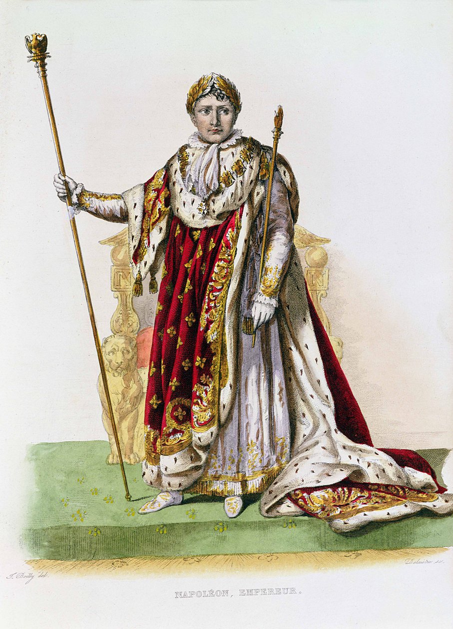 Delaistre tarafından oyulmuş İmparator II. Napolyon (1808-73), 1830 dolayları (renkli gravür) by Julien Leopold Boilly