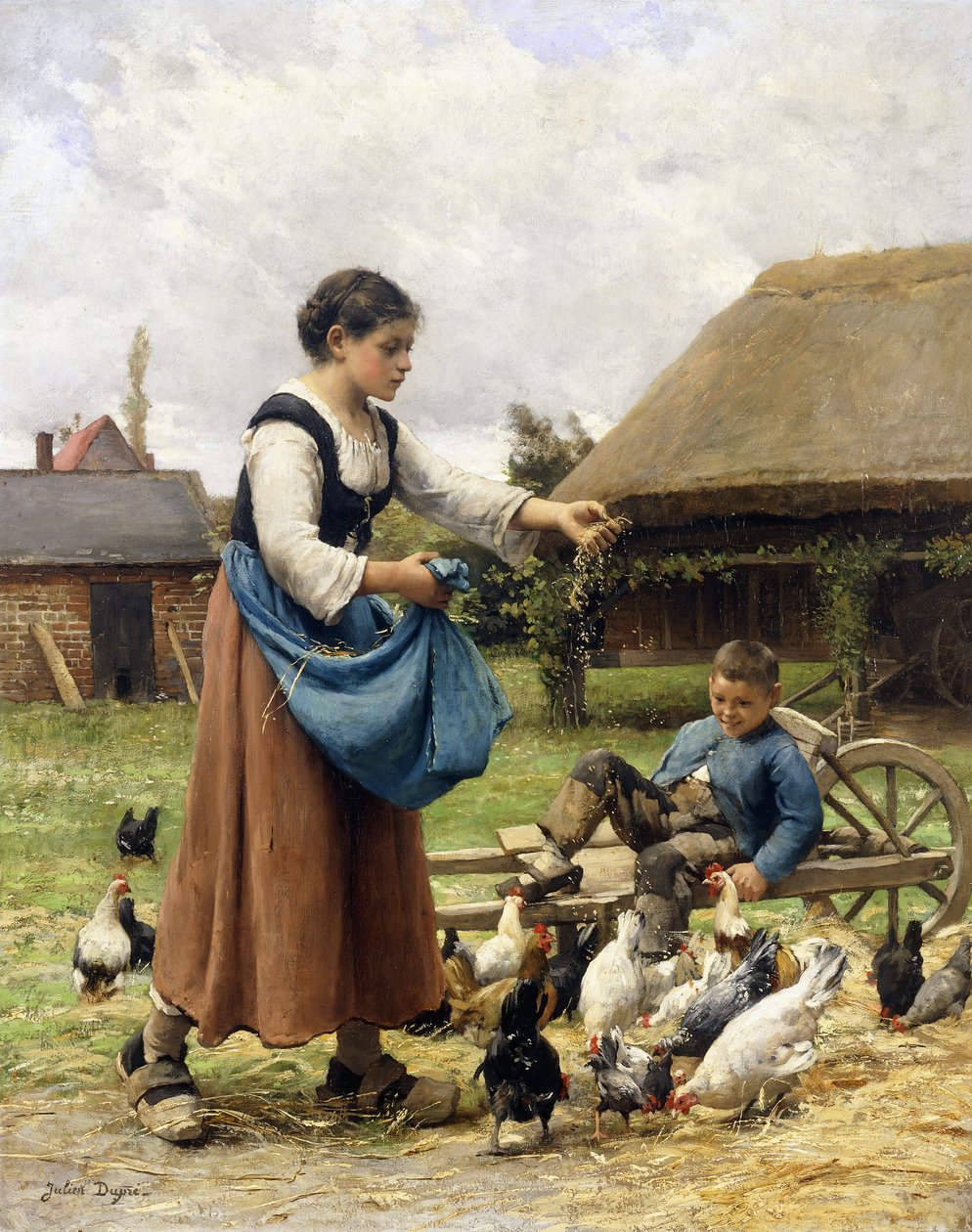 Çiftlik bahçesinde, by Julien Dupre