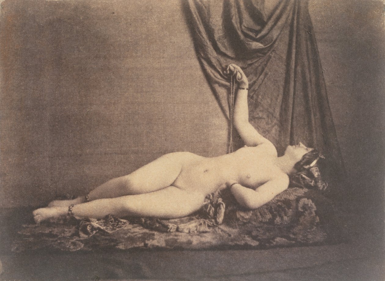 [Yatan Kadın Çıplak], ca. 1853. by Julien Vallou de Villeneuve