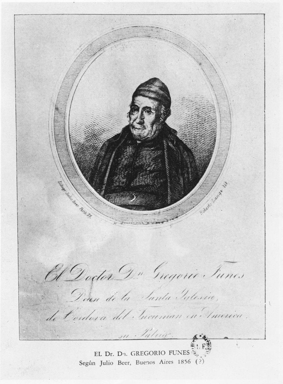Gregorio Funes, 1856 by Julio Beer