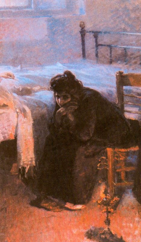 acı dolu saatler by Julio Romero de Torres