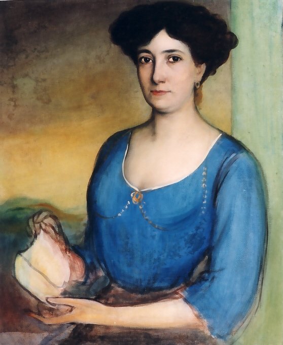Portre için La Señora de Casanueva Sketch. by Julio Romero de Torres
