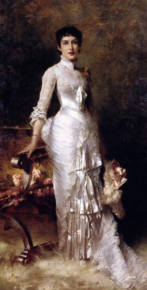 Beyaz Elbiseli Genç Güzellik by Julius Leblanc Stewart