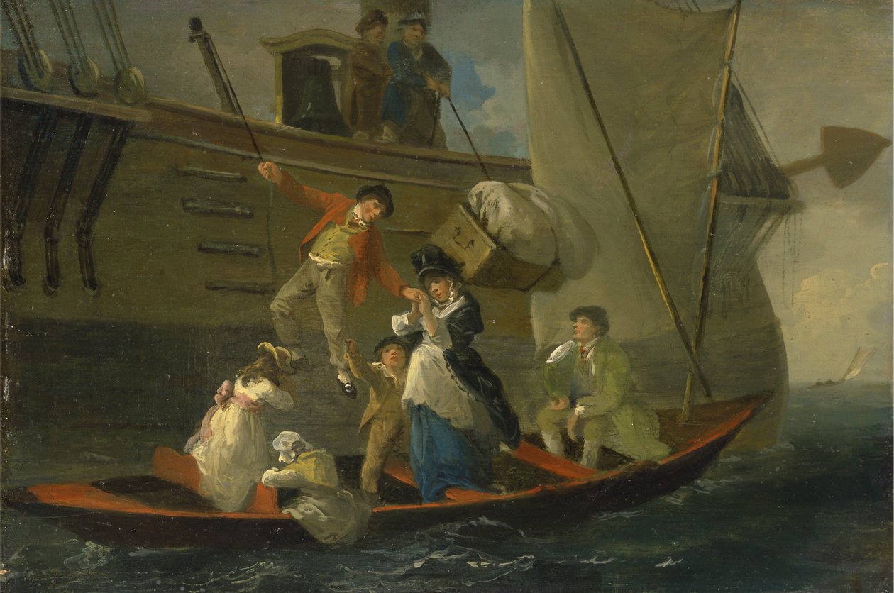 Evli Bir Denizcinin Vedası by Julius Caesar Ibbetson